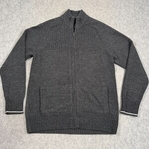 Icebreaker Charcoal Gray Merino Wool Spire Cardigan Sweater Men's Size XL